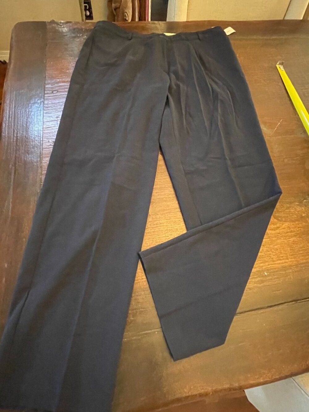 Dressbarn Women's Sz 16W Black Pants/Slacks Tummy Control Trouser Leg NEW